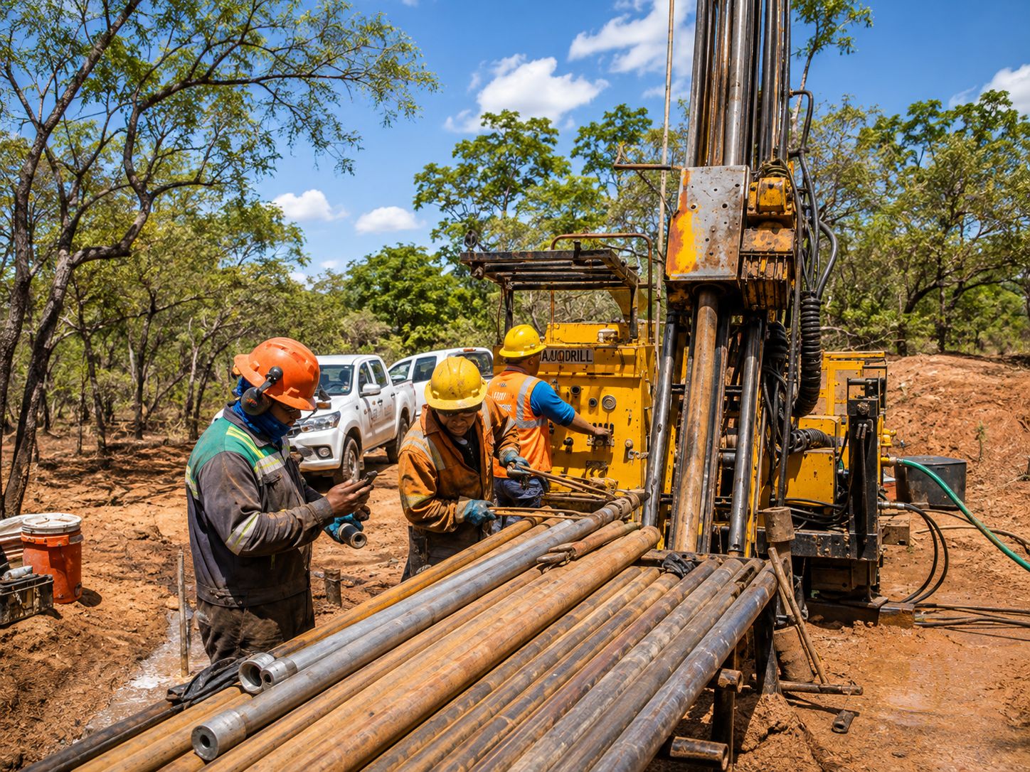 Illustrative photograph of diamond drilling in progress