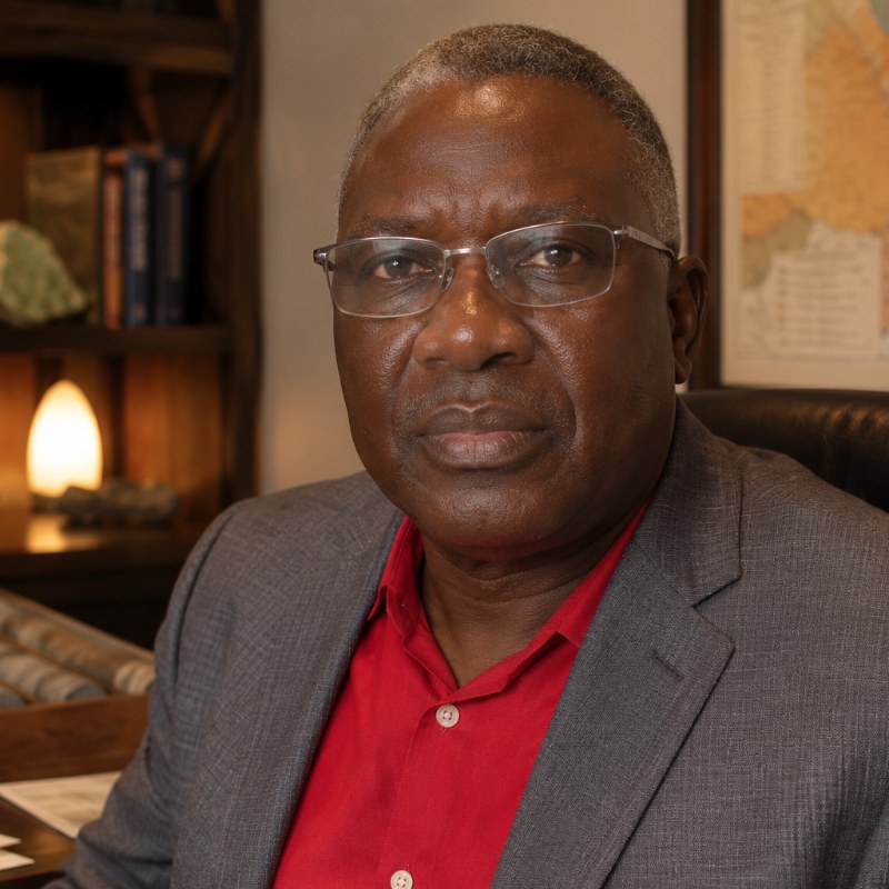 Portrait representation of Sakwiba Musiwa, Chief Geologist