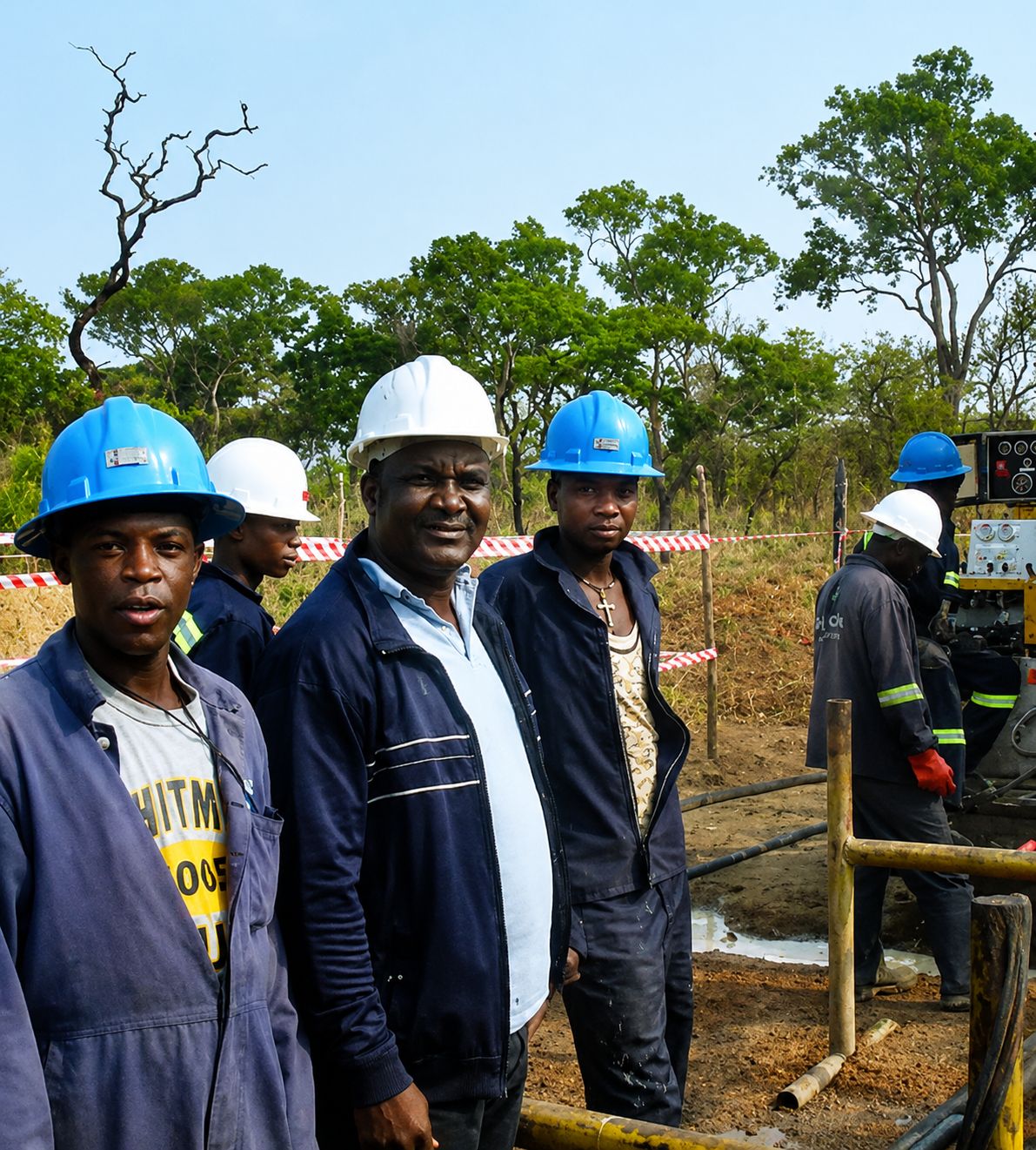 Jimbe Minerals field team on site at an active drill programme